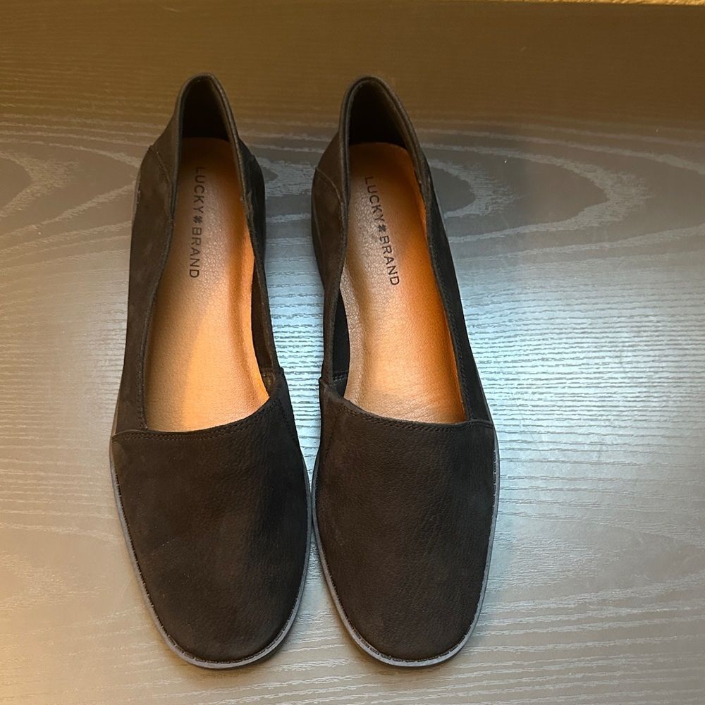 Lucky Brand Women's Dark Suede Flats
